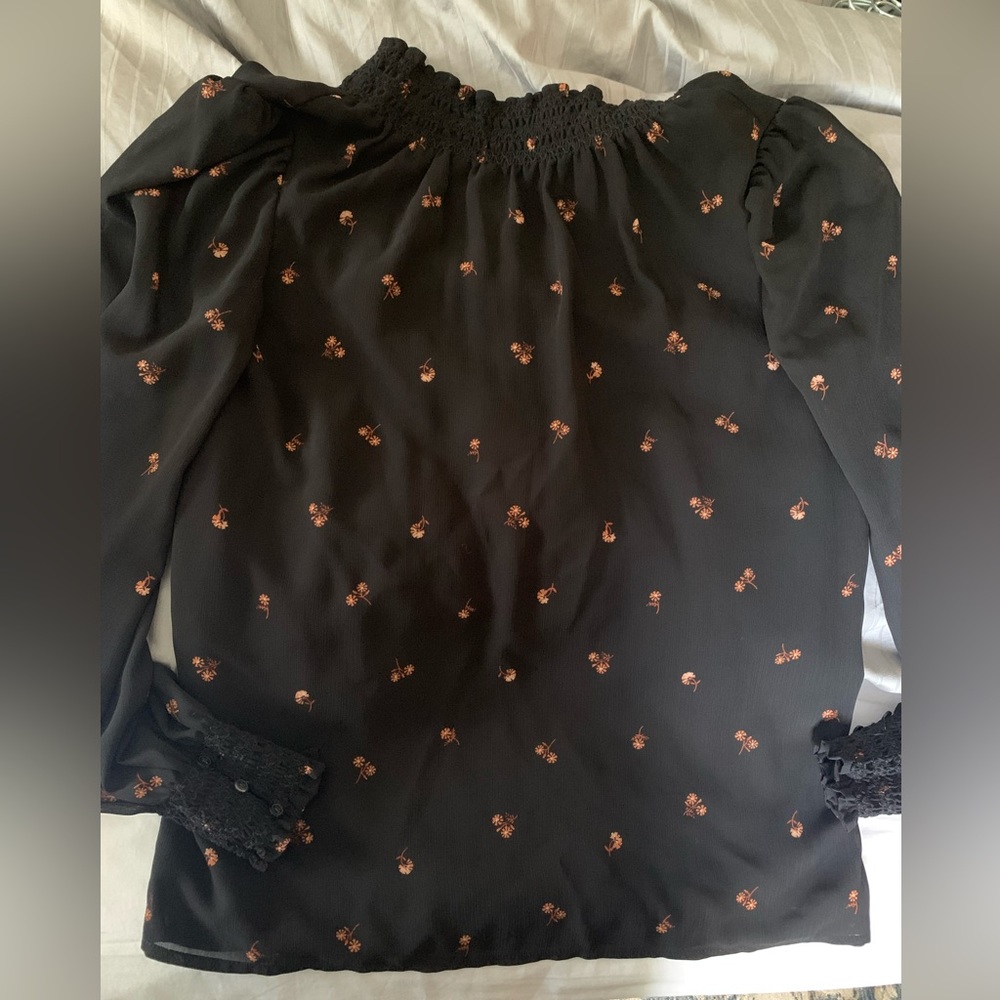 Madewell Smocked Neck Blouse size XXS